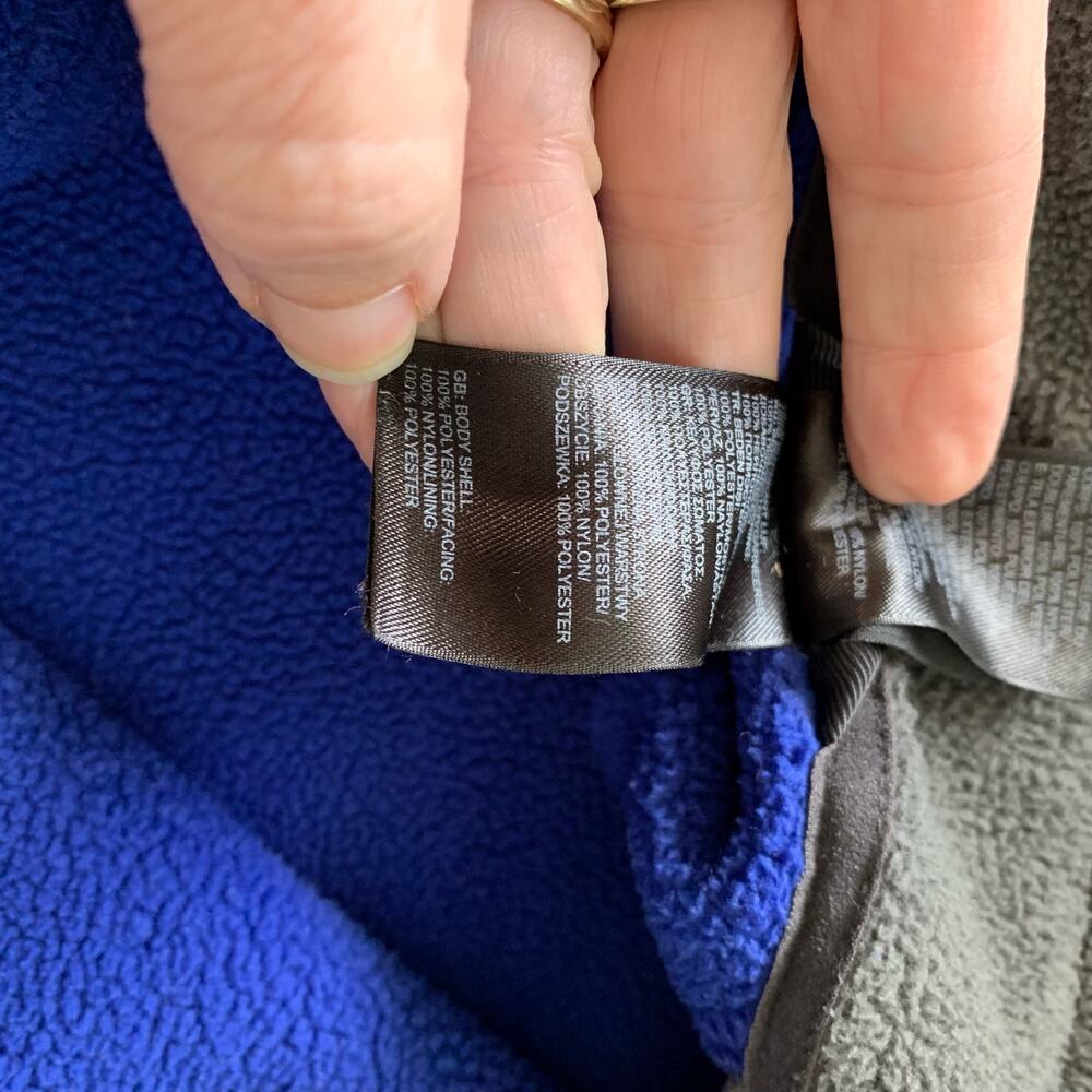 The North Face  Women's Full Zip Fleece Vest L Blue Gray Zip Pockets Warm - Picture 15 of 16